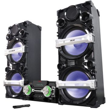 Sistem audio Akai AHT-38A5, Bluetooth, FM, USB, SD, Negru