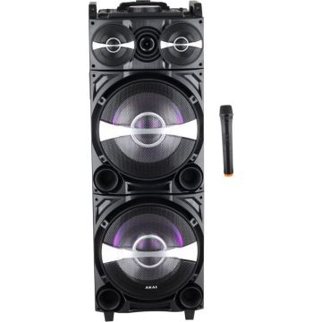 Boxa activa portabila Akai DJ-222, Bluetooth, Efect DJ, Baterie, Trolley