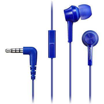 Casti audio In-Ear Panasonic RP-TCM115E-A, Microfon, Albastru