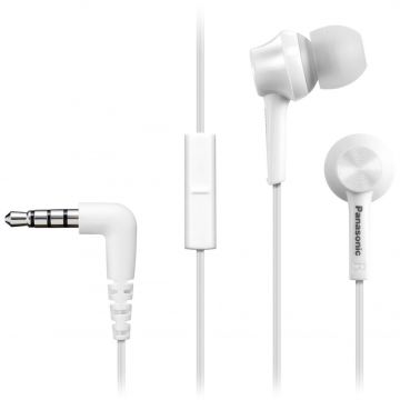 Casti audio In-Ear Panasonic RP-TCM115E-W, Microfon, Alb