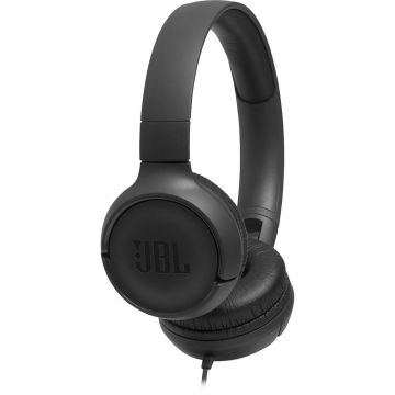 Casti audio On-Ear JBL Tune 500, Pure Bass Sound, Hands-free Call, Negru