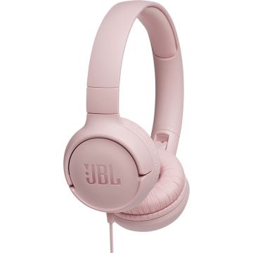 Casti audio On-Ear JBL Tune 500, Pure Bass Sound, Hands-free Call, Roz