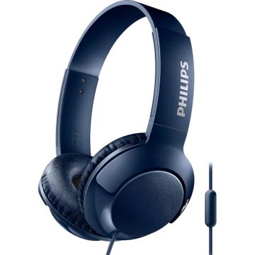 Casti audio On-Ear Philips SHL3075BL/00, Bass+, Albastru