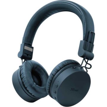 Casti audio On-Ear Trust Tones, Bluetooth, Albastru