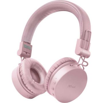 Casti audio On-Ear Trust Tones, Bluetooth, Roz