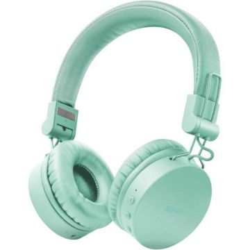 Casti audio On-Ear Trust Tones, Bluetooth, Turcoaz