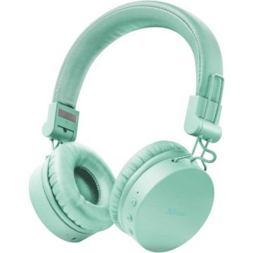 Casti audio On-Ear Trust Tones, Bluetooth, Turcoaz Casti audio On-Ear Trust Tones, Bluetooth, Turcoaz