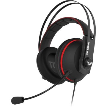 Casti gaming cu microfon Asus TUF H7 Core, Negru/Rosu Casti gaming cu microfon Asus TUF H7 Core, Negru/Rosu