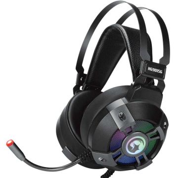 Casti gaming cu microfon Marvo HG9015G, 7.1 Virtual Surround, Iluminare Rainbow