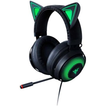 Casti gaming cu microfon Razer Kraken 2019 Kitty Edition, multiplatforma, Negru Casti gaming cu microfon Razer Kraken 2019 Kitty Edition, multiplatforma, Negru