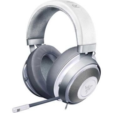 Casti gaming cu microfon Razer Kraken 2019, multiplatforma, Mercury White