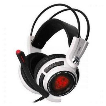Casti gaming cu microfon Somic G941, sunet surround 7.1, functie de vibratii, Alb