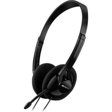 Casti PC On-Ear Canyon Easy Communication, Negru