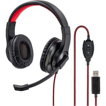 Casti PC On-Ear Hama HS-USB400, Negru