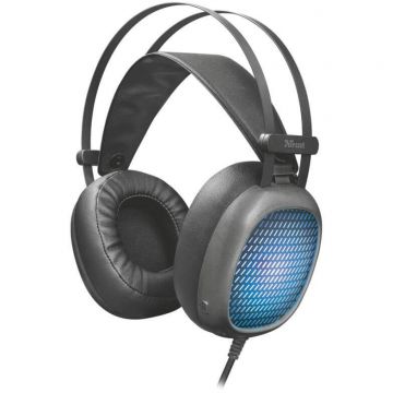 Casti PC Over-Ear Trust Lumen Illuminated 22447, Negru