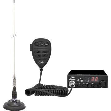 Kit Statie radio CB PNI ESCORT HP 8000L ASQ + Antena CB PNI ML100