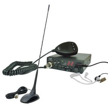 Kit Statie radio CB PNI Escort HP 8001L ASQ + Casti HS81L + Antena CB PNI Extra 48 cu magnet