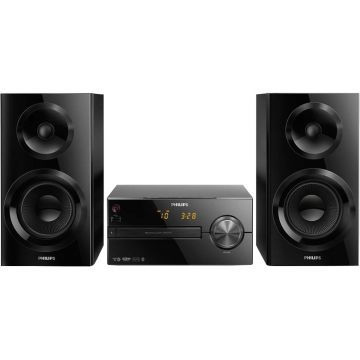 Microsistem audio Philips BTM2560/12, Bluetooth, USB, CD/MP3 Player, Radio FM, 70 W, Negru