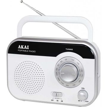 Radio portabil Akai PR003A-410, Alb