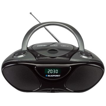 Radio portabil Blaupunkt BB14BK, Afisare ora, USB, Negru