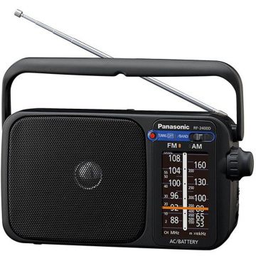 Radio portabil Panasonic RF-2400DEG-K, FM/AM, Negru