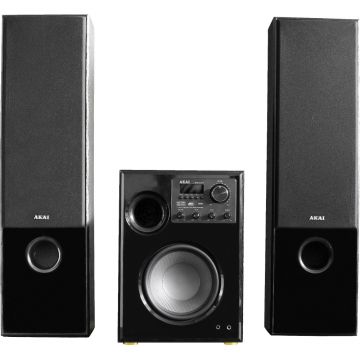 Sistem audio AKAI SS034A-66T, 2.1, 100 W, Bluetooth, Karaoke, Negru
