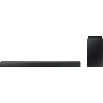 Soundbar Samsung HW-R450/EN, 2.1 Canale, 200W, Wireless Subwoofer, Game mode, Negru