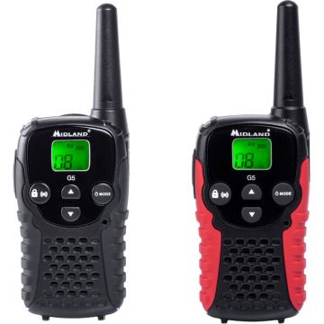 Statie radio PMR portabila Midland G5 C W&H, box set cu 2 bucati