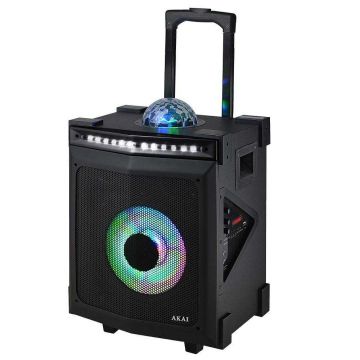 Boxa portabila Akai ABTS-80, Karaoke, Disco ball, Negru