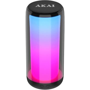 Boxa portabila Akai CS2 GLOW, 10W, Bluetooth, Negru