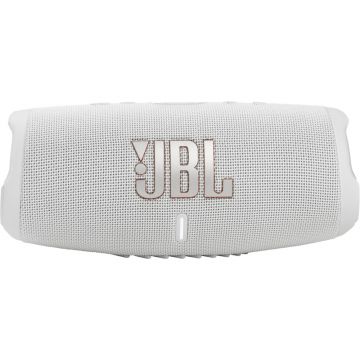 Boxa Portabila JBL Charge 5, Bluetooth, IP67, PartyBoost, Pro Sound, Alb