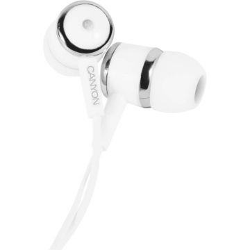 Casti audio In-Ear Canyon EPM-1, Microfon, Alb Casti audio In-Ear Canyon EPM-1, Microfon, Alb