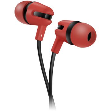 Casti audio In-Ear Canyon SEP-4, Microfon, Cablu plat anti-incurcare, Rosu Casti audio In-Ear Canyon SEP-4, Microfon, Cablu plat anti-incurcare, Rosu