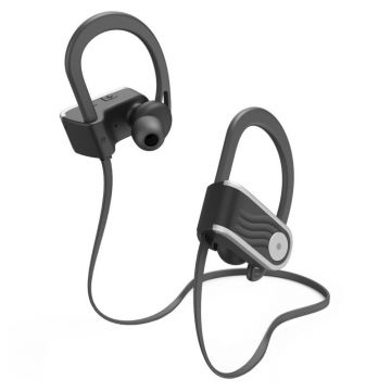 Casti audio In-Ear Hama Voice Sport, Bluetooth 4.2, Microfon, Ear hook, Negru/Argintiu