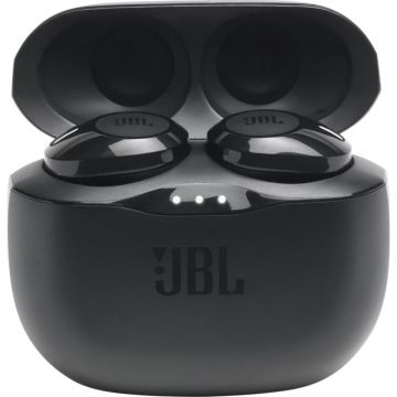 Casti Audio in-ear JBL Tune 125, Wireless, Bluetooth, Autonomie 8 ore, Negru