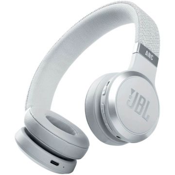 Casti audio On-Ear JBL Live 460NC Wireless, Bluetooth, Noise Cancelling, Asistent Vocal, Microfon, Alb Casti audio On-Ear JBL Live 460NC Wireless, Bluetooth, Noise Cancelling, Asistent Vocal, Microfon, Alb