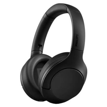 Casti audio Over-Ear Philips TAH8506BK/00, Wireless, Bluetooth, Autonomie 60 h, Negru