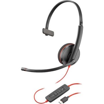 Casti Call Center Plantronics Blackwire 3210 Type-C, Negru