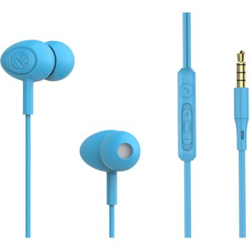 Casti cu fir In-Ear Tellur Basic Gamma, Microfon, Albastru