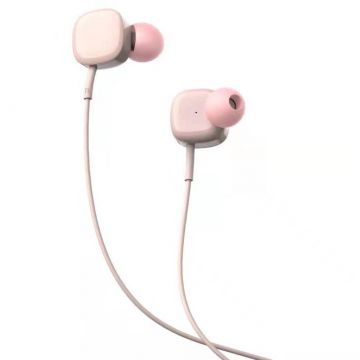 Casti cu fir In-Ear Tellur Basic Sigma, Microfon, Roz