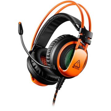 Casti gaming cu microfon Canyon Corax, Portocaliu Casti gaming cu microfon Canyon Corax, Portocaliu