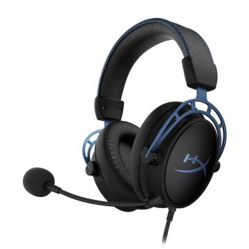 Casti gaming cu microfon HyperX Cloud Alpha S, PC si PS4, Albastru