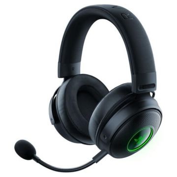 Casti Gaming cu microfon Razer Kraken V3 Pro, Wireless, Razer TriForce Titanium, Razer Chroma RGB, Negru Casti Gaming cu microfon Razer Kraken V3 Pro, Wireless, Razer TriForce Titanium, Razer Chroma RGB, Negru