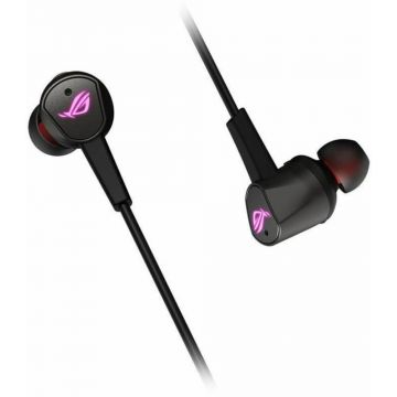 Casti gaming in-ear ASUS ROG Cetra II Core, Difuzoare 9.4 mm, Microfon, Control volum pe fir, Tehnologie Wired, 1.25 m, Negre Casti gaming in-ear ASUS ROG Cetra II Core, Difuzoare 9.4 mm, Microfon, Control volum pe fir, Tehnologie Wired, 1.25 m, Negre