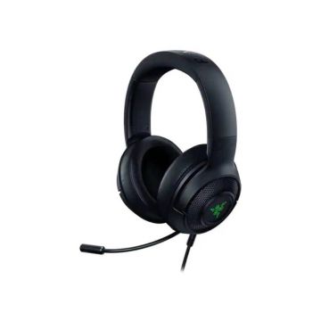 Casti Gaming Razer Kraken V3 X RGB, Iluminare Chroma RGB, Microfon, Volume Control, Negru