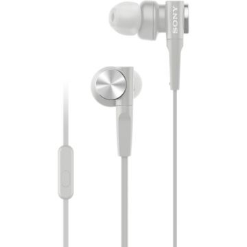 Casti In-Ear Sony MDRXB55APB, Microfon, Extra bass, Alb