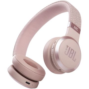 Casti On-Ear JBL Live 460NC, Wireless, Bluetooth, Noise Cancelling, Asistent Vocal, Microfon, Rose