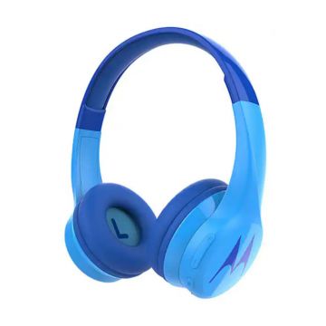 Casti On-Ear pentru copii Motorola Squads 300, Bluetooth, Microfon, Albastru