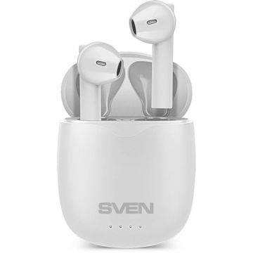 Casti True Wireless Sven E-727BT, Bluetooth, Alb