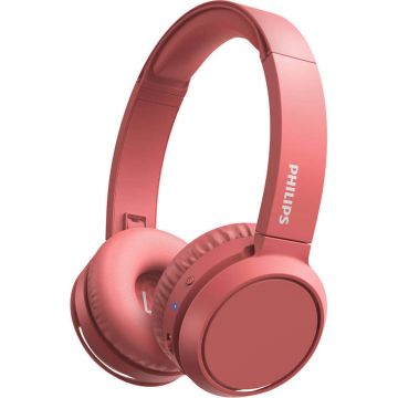 Casti wireless On-Ear Philips TAH4205RD/00, Bluetooth, Autonomie 29h, Rosu